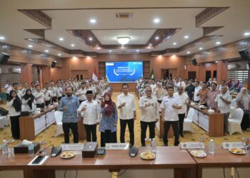 Sekda Aceh, M. Nasir, secara resmi membuka Bimbingan Teknis Penilaian Maladministrasi Penyelenggaraan Pelayanan Publik Tahun 2026 yang diselenggarakan Ombudsman RI Perwakilan Aceh di Gedung Serbaguna Kantor Gubernur Aceh, Rabu (29/7).