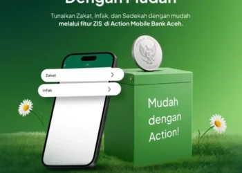 Makin Mudah Berbagi, Bank Aceh Hadirkan Fitur ZIS di Action Mobile