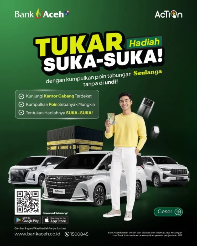 TukarSukaSuka1 KETIKKABARcom Makin Seru! Bank Aceh Hadirkan “Tukar Hadiah Suka-Suka”, Nasabah Tabungan Seulanga Bebas Pilih Hadiah