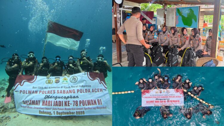 Peringati Hari Jadi ke78 Polwan di Aceh Promosikan Wisata Bahari Sabang Lewat Diving KETIKKABARcom Peringati Hari Jadi ke 78 Polwan di Aceh Promosikan Wisata Bahari Sabang Lewat Diving