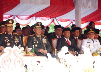 Pangdam IM, Mayor Jenderal TNI Joko Hadi Susilo, S.I.P., menghadiri Upacara Peringatan Hari Ulang Tahun (HUT) ke-81 Kemerdekaan Republik Indonesia yang digelar di Lapangan Blang Padang, Kota Banda Aceh, Senin (17/8/2026).