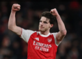 Gelandang jangkar Arsenal Declan Rice Ⓒ Hak cipta foto di atas dikembalikan sesungguhnya kepada pemilik foto
