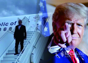 Kiri Presiden Iran Masoud Pezeshkian secara resmi mendarat di New York Amerika Serikat Selasa 2292026 kanan Presiden Amerika Serikat Donald Trump FOTO Kolase KETIKKABARcomIst