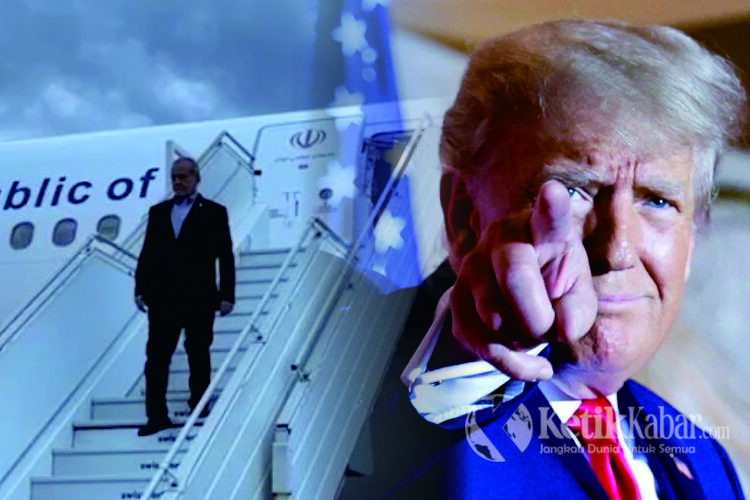 Kiri Presiden Iran Masoud Pezeshkian secara resmi mendarat di New York Amerika Serikat Selasa 2292026 kanan Presiden Amerika Serikat Donald Trump FOTO Kolase KETIKKABARcomIst