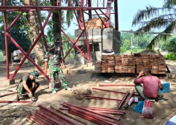 Progres Pembangunan Jembatan Gantung CibubukanSerasah di Aceh Singkil Tembus 4540 Persen