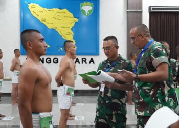 Pangdam IM Mayor Jenderal TNI Joko Hadi Susilo SIP memimpin langsung Sidang Penentuan Akhir Pantukhir Sub Panitia Pusat Sub Panpus penerimaan Calon Tamtama Prajurit Karier Cata PK TNI Angkatan Darat Gelombang III Tahun Anggaran 2026 di Aula Gedung Malahayati Makodam Iskandar Muda Banda Aceh pada Senin 2192026 KETIKKABARcom Pangdam IM Mayor Jenderal TNI Joko Hadi Susilo SIP memimpin langsung Sidang Penentuan Akhir Pantukhir Sub Panitia Pusat Sub Panpus penerimaan Calon Tamtama Prajurit Karier Cata PK TNI Angkatan Darat Gelombang III Tahun Anggaran 2026 di Aula Gedung Malahayati Makodam Iskandar Muda Banda Aceh pada Senin 2192026