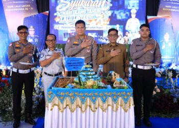 Direktorat Lalu Lintas (Ditlantas) Polda Aceh memperingati Hari Lalu Lintas Bhayangkara ke-71 Tahun 2026, di Aula Pesat Gatra Ditlantas Polda Aceh, Selasa (22/9/2026).