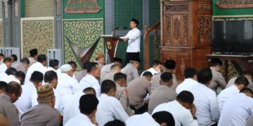 Kepolisian Daerah Polda Aceh menggelar peringatan Maulid Nabi Muhammad SAW 1448 Hijriah2026 Masehi di Masjid Babuttaqwa Polda Aceh Banda Aceh Senin 2892026 Doc Humas Polda Aceh