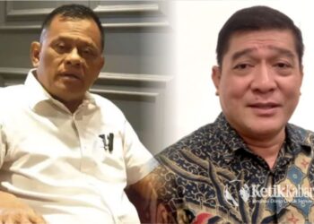 Mantan Panglima TNI Gatot Nurmantyo (Kiri), Ketua Umum Solidaritas Merah Putih (Solmet), Silvester Matutina (Kanan). FOTO: Kolase KETIKKABAR.com/Ist.