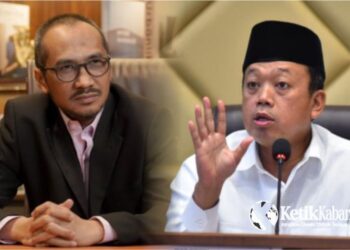 Mantan Ketua KPK Abraham Samad (Kiri), Menteri Agraria dan Tata Ruang/Kepala Badan Pertanahan Nasional (ATR/BPN) Nusron Wahid. FOTO: Kolase KETIKKABAR.com/Ist.