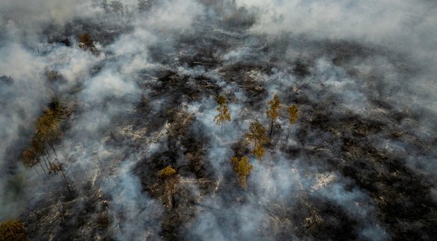 Foto Udara kebakaran di Kalimantan Selatan FOTO ANTARA