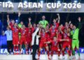 Tim Nasional Indonesia resmi keluar sebagai juara FIFA ASEAN Cup 2026 setelah menaklukkan Thailand lewat drama adu penalti dengan skor 4 2 dalam pertandingan final di Stadion Utama Gelora Bung Karno Jakarta pada Senin 5102026 FOTO KOMPAS