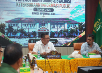 Kejati Aceh jalani visitasi Monev Keterbukaan Informasi Publik oleh KIA usai lolos passing grade SAQ untuk bidik predikat Informatif pada Rabu (30/9/2026).