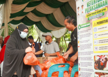 Pemerintah Kota Banda Aceh menggelar Gerakan Pangan Murah dalam rangka memperingati Hari Pangan Sedunia dengan tema 'Inovasi Masa Kini, Ketahanan Pangan Nanti' pada Jumat (16/10/2026) di Taman Bustanussalatin./FOTO: Ist