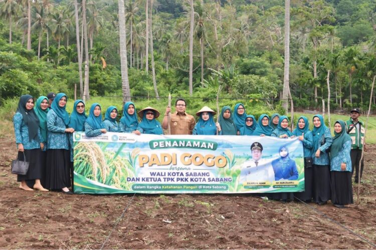 Wali Kota Sabang Zulkifli H Adam mendampingi petani saat melakukan penanaman padi gogo di lahan milik Saifuddin Ketua Kontak Tani Nelayan Andalan KTNA Kota Sabang di Gampong Batee Shoek Senin 19102026 FOTO Humas Pemko Sabang KETIKKABARcom Wali Kota Sabang Zulkifli H Adam mendampingi petani saat melakukan penanaman padi gogo di lahan milik Saifuddin Ketua Kontak Tani Nelayan Andalan KTNA Kota Sabang di Gampong Batee Shoek Senin 19102026 FOTO Humas Pemko Sabang