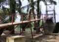 Progres Jembatan Gantung Penghubung CibubukanSerasah Aceh Singkil Capai 4710 Persen FOTO Istimewa
