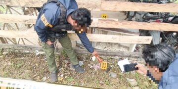 Satgas Operasi Damai Cartenz 2026 bersama Polres Yahukimo menyelidiki kasus penikaman terhadap seorang tenaga honorer bagian Radiologi Rumah Sakit Umum Daerah RSUD Dekai FOTO Ist
